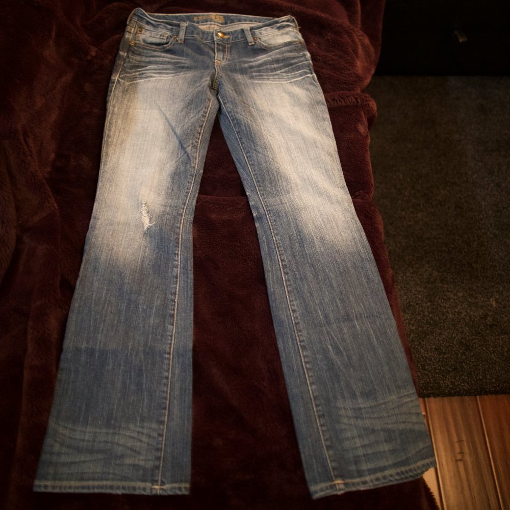 Express Stella Boot Cut Distressed Jeans - Size 6R
